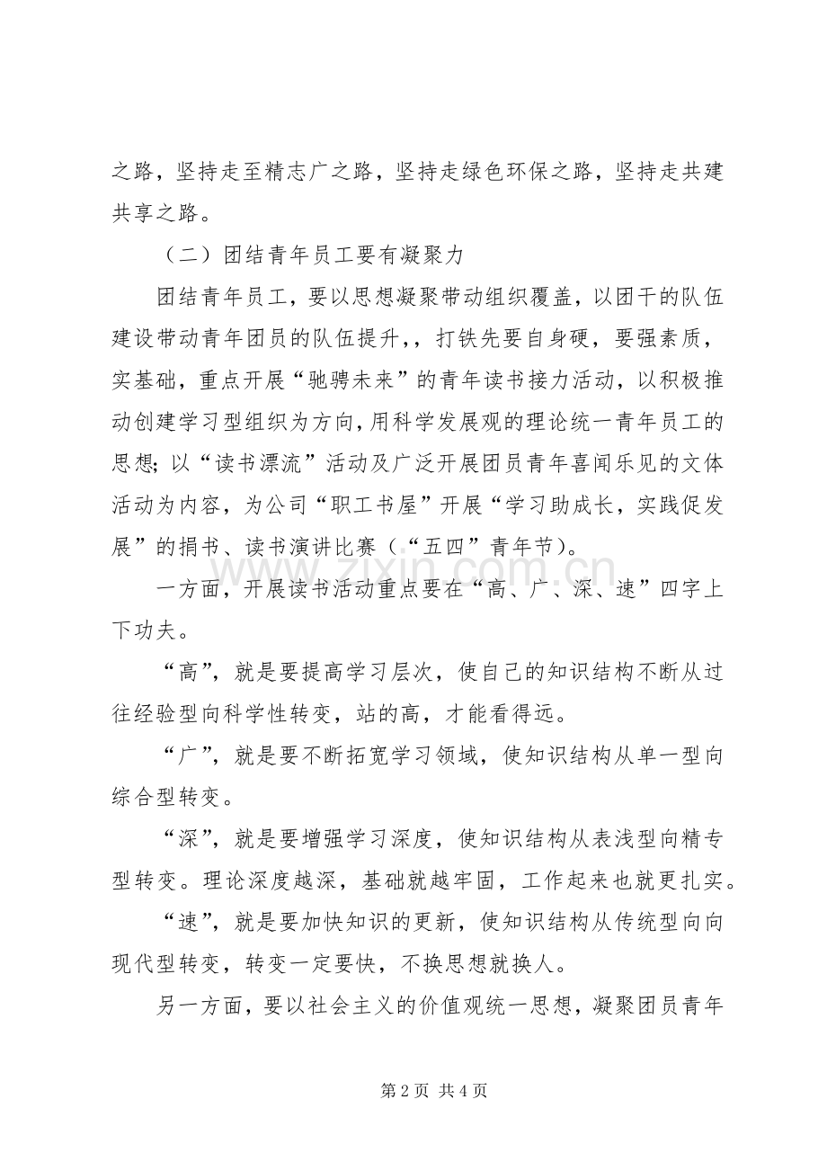 公司团委工作会议讲话材料.docx_第2页