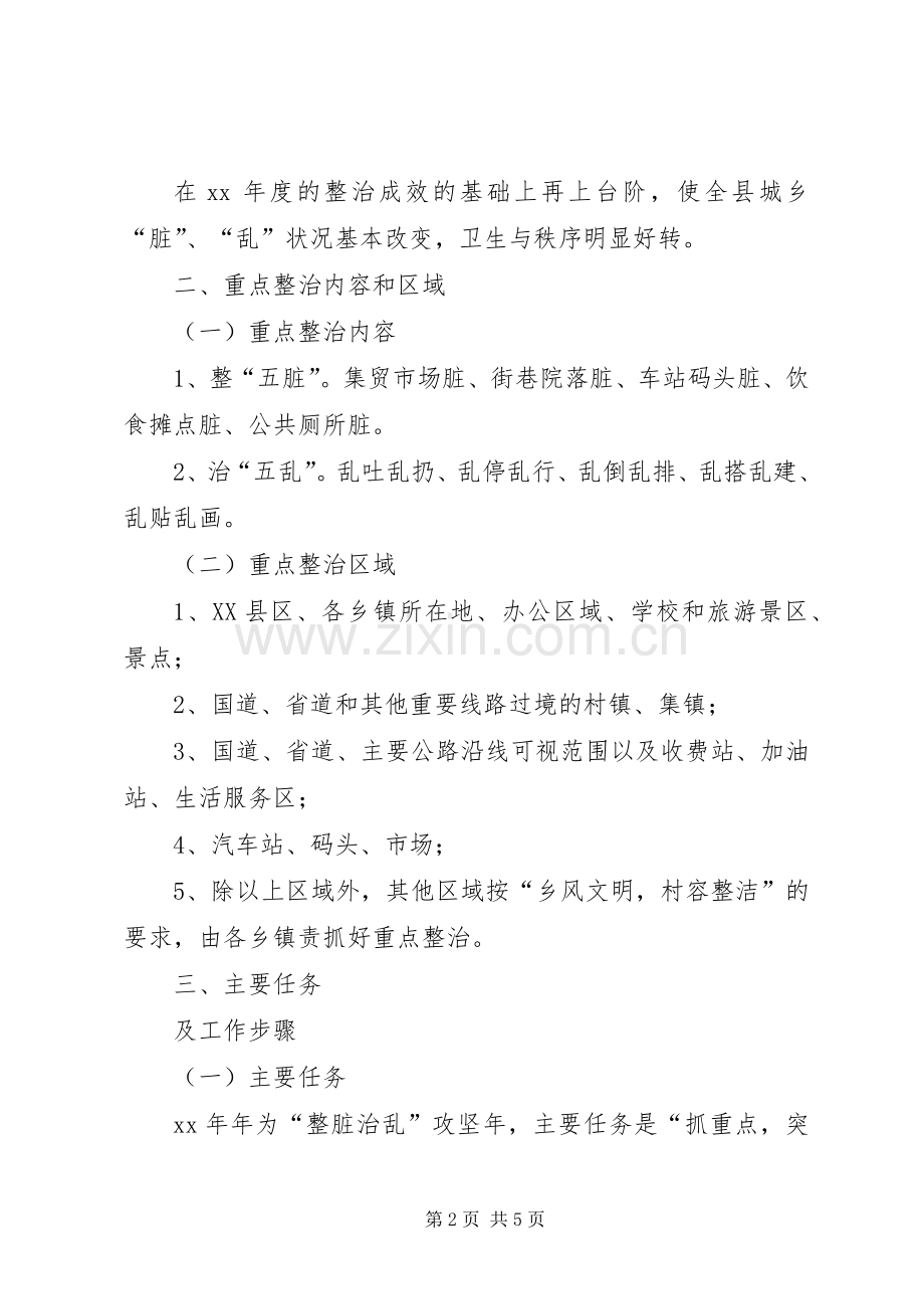 整脏治乱专项行动实施方案 .docx_第2页