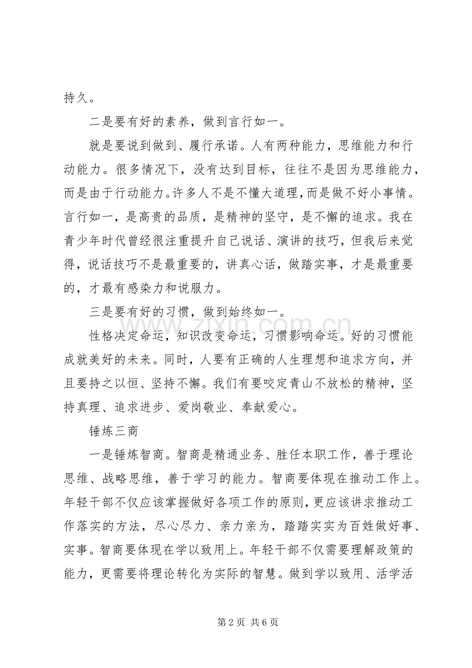 书记在青年干部座谈会上的讲话.docx_第2页