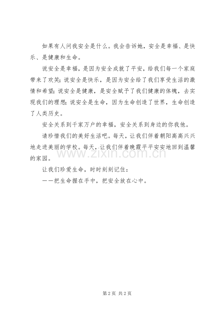 安全在我心中演讲稿 (27).docx_第2页