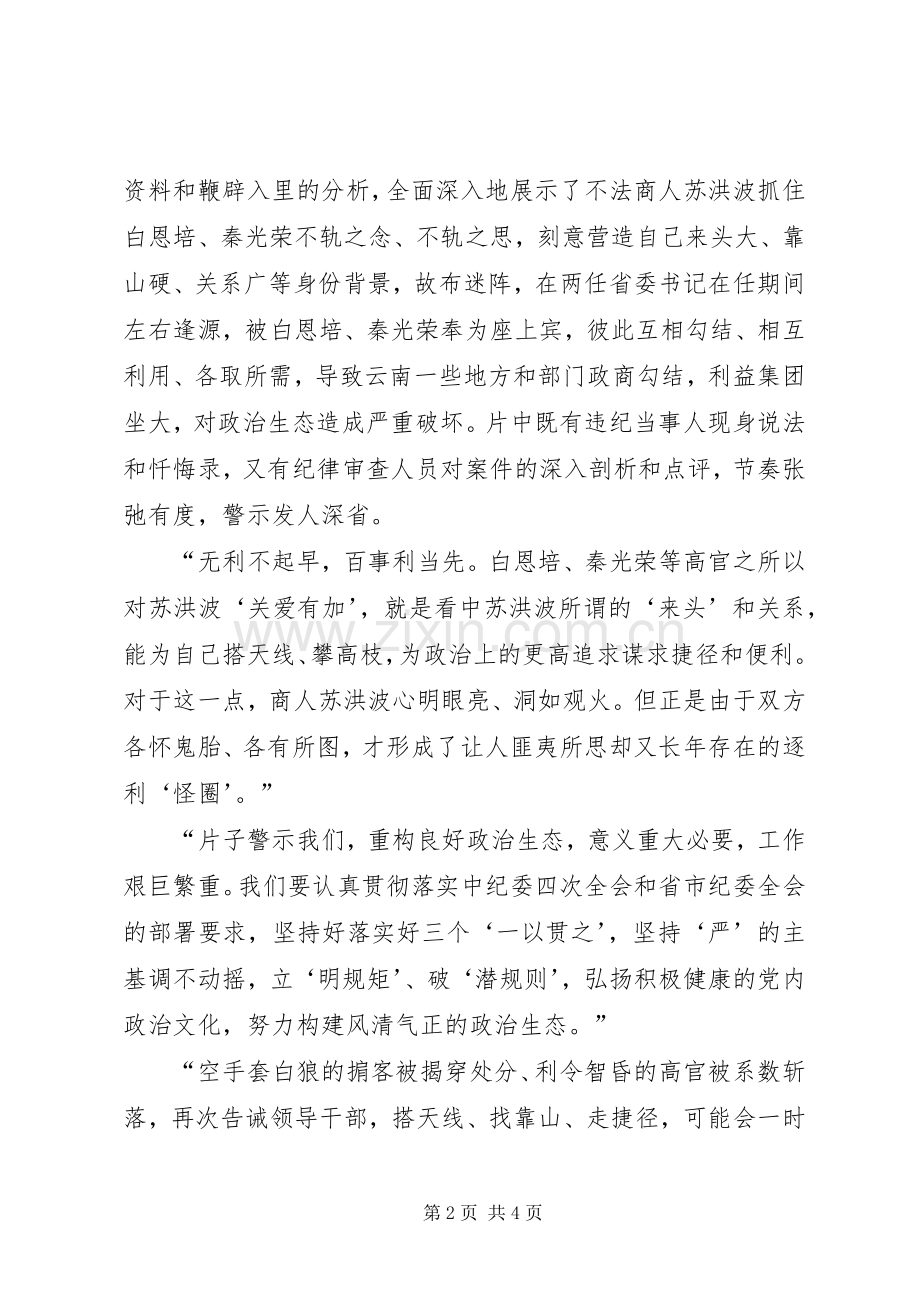 《政治掮客苏洪波》警示教育片观后感4篇.docx_第2页