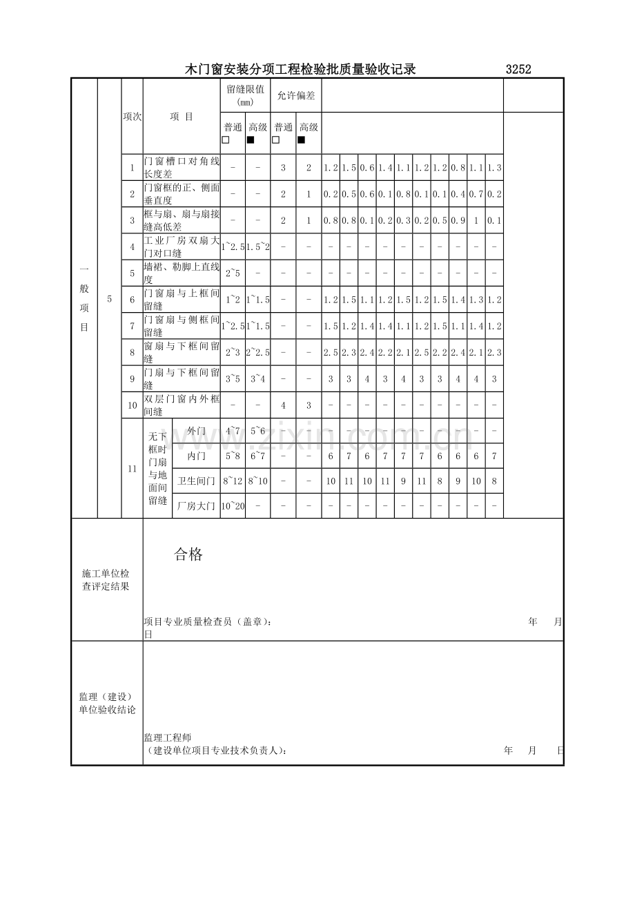 木门窗安装工序质量报验.doc_第3页