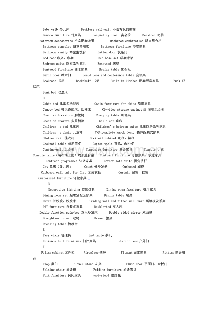 家具专业英语.doc_第2页