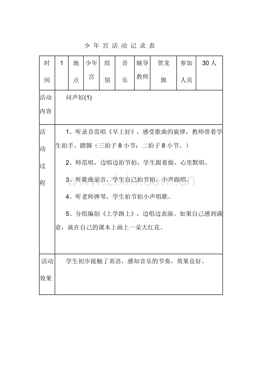 乡村少年宫活动记录.doc_第1页