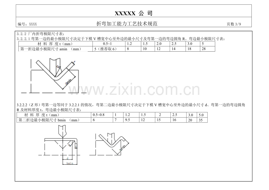 钣金折弯加工能力的工艺技术规范.doc_第3页