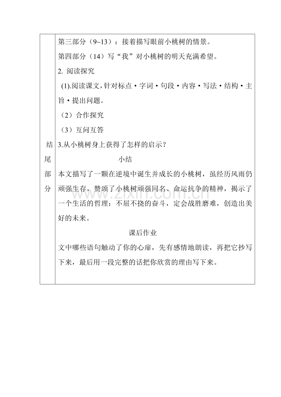 (部编)初中语文人教七年级下册一颗小桃树教案.doc_第3页