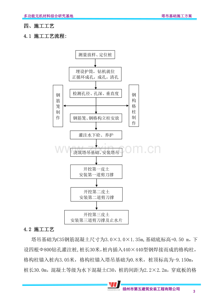 塔吊格构柱基础施工方案.doc_第3页