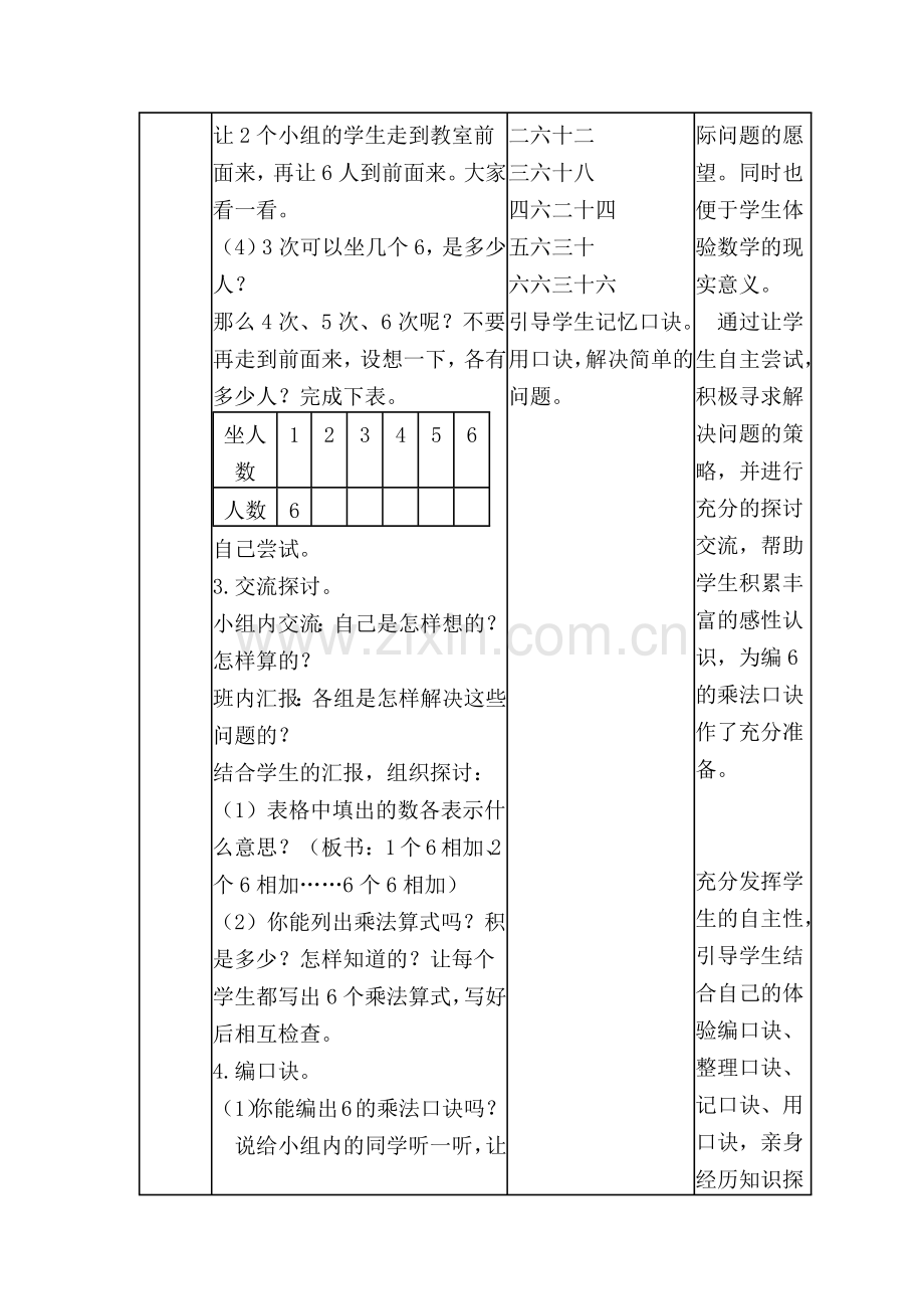 小学数学人教2011课标版二年级“6的乘法口诀”教学设计.docx_第3页