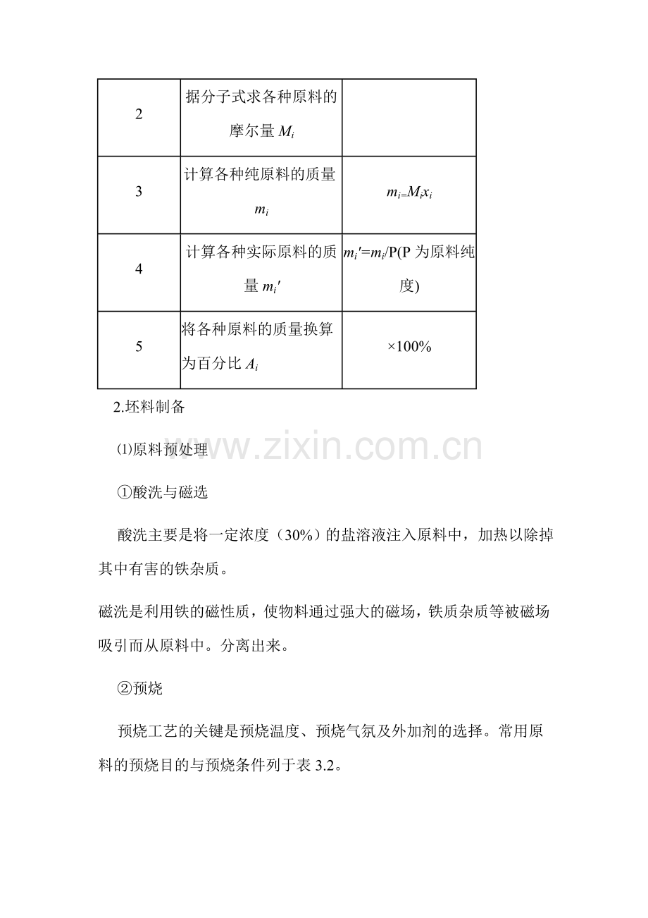 陶瓷工艺原理之课件三_坯体和釉料的配料计算与制备_8页.docx_第3页