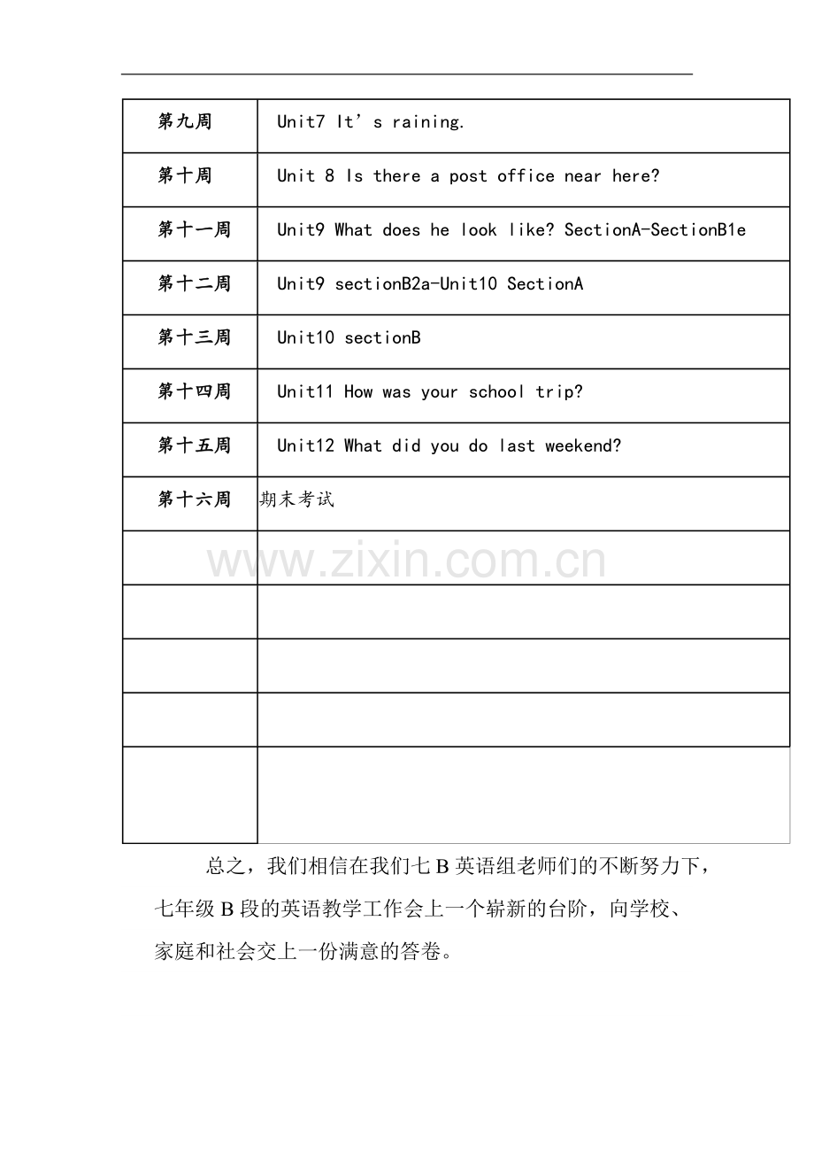 人教版七年级英语下学期-教学计划.doc_第3页