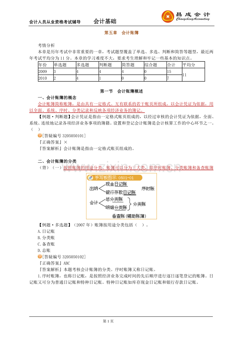 会计从业会计基础讲义第五章1.doc_第1页