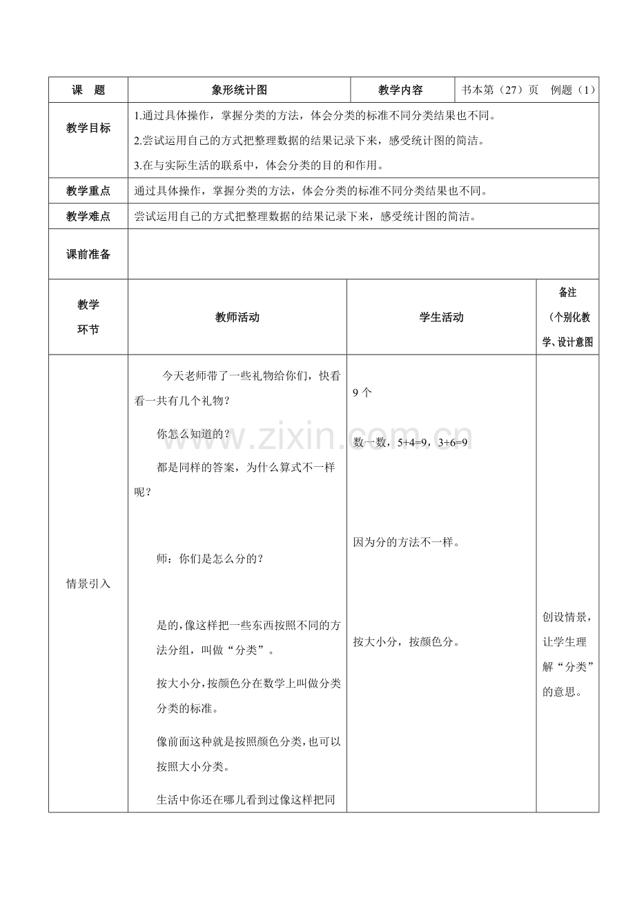 小学数学人教2011课标版一年级《分类与整理》例1.doc_第1页