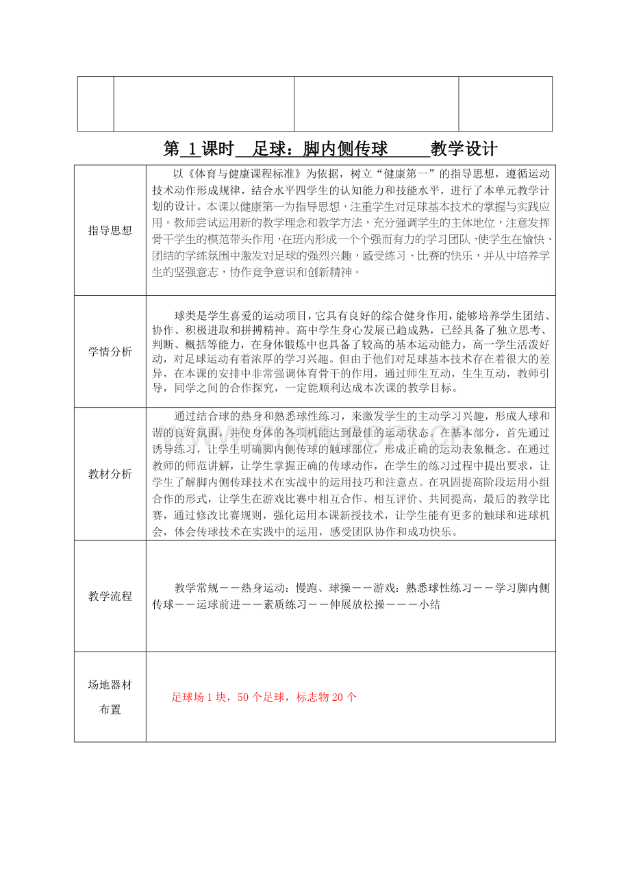 脚内侧传球教学单元课时计划.doc_第2页