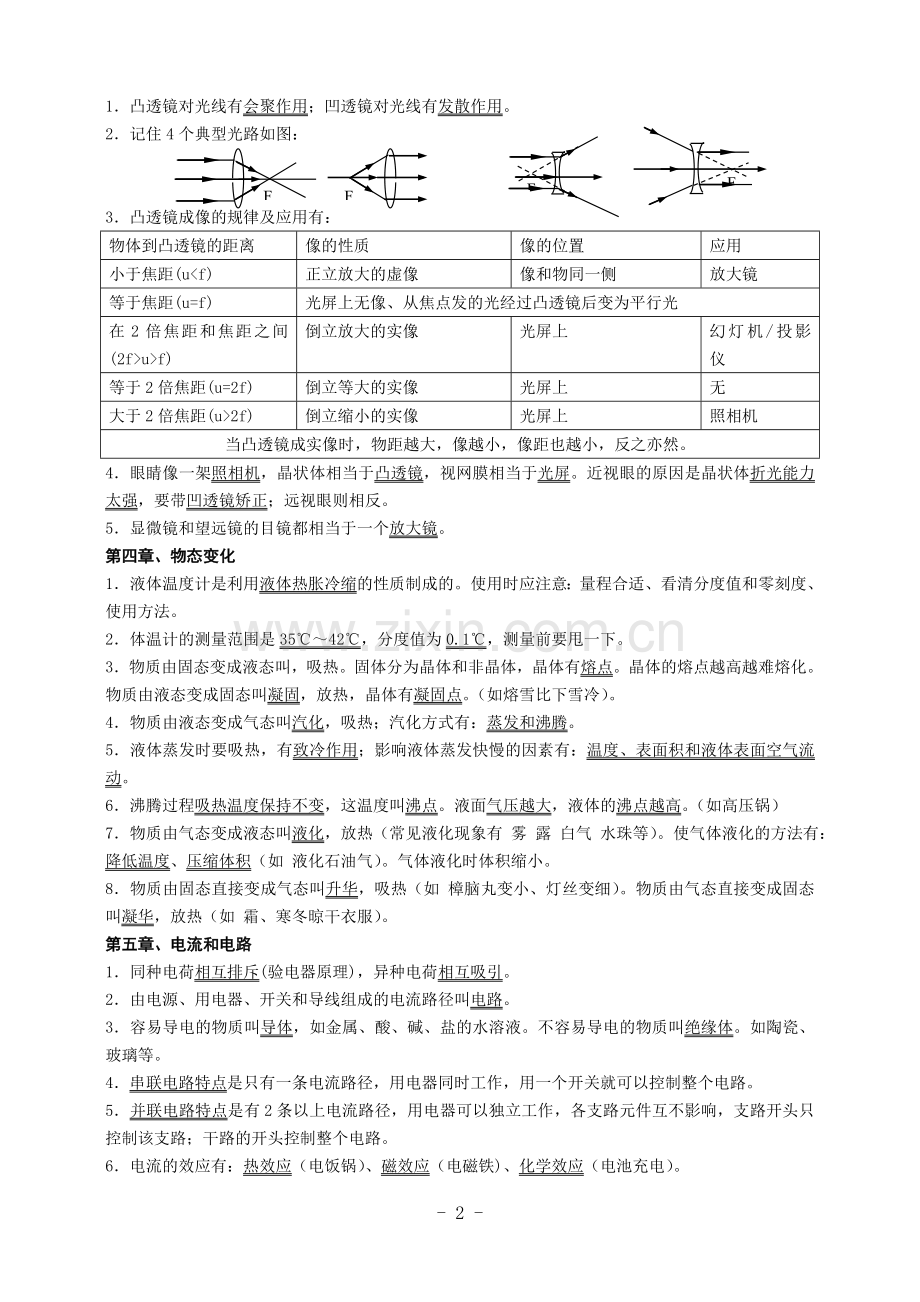 初中物理中考基本知识考点梳理与记忆.doc_第2页