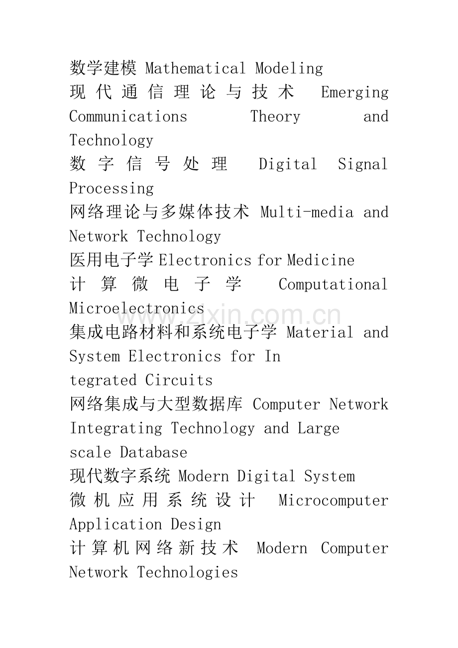 简历写作之课程名称中英文对照.docx_第3页