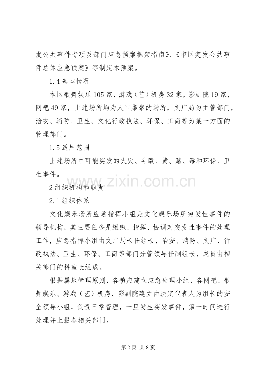 文化场所突发事件应急实施方案.docx_第2页