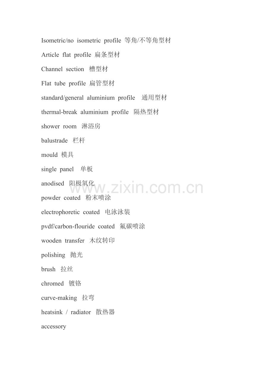 铝合金门窗专业术语翻译.doc_第3页