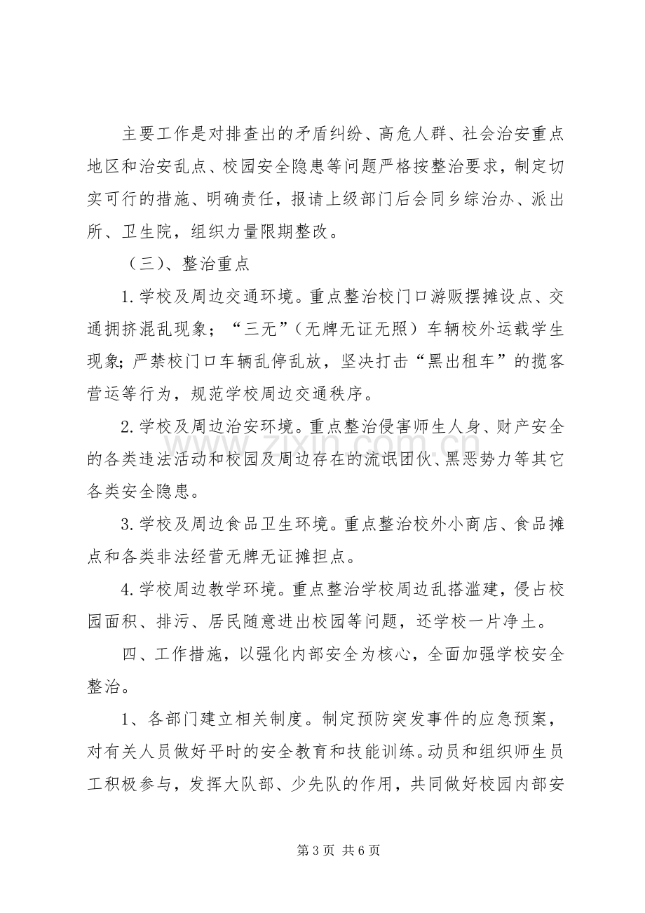 学校园及周边安全隐患排查整治工作实施方案 .docx_第3页