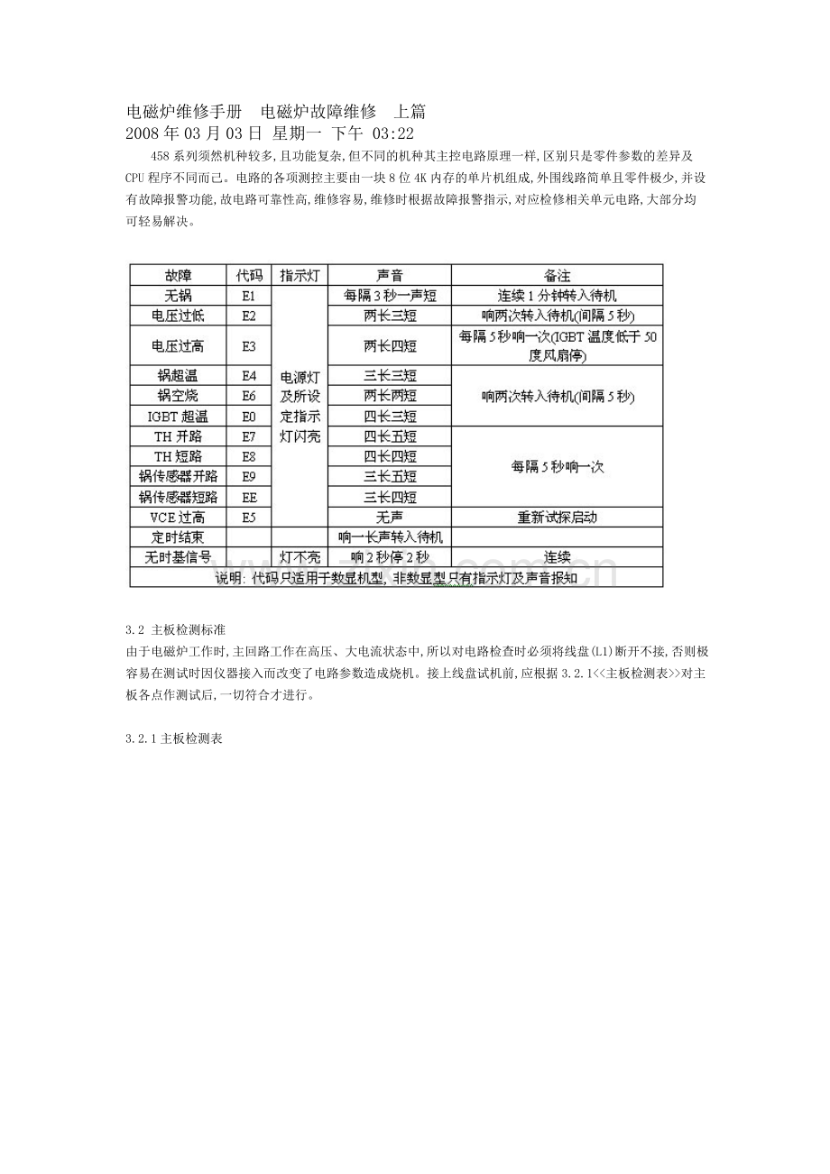 电磁炉维修手册电磁炉故障维修.doc_第1页