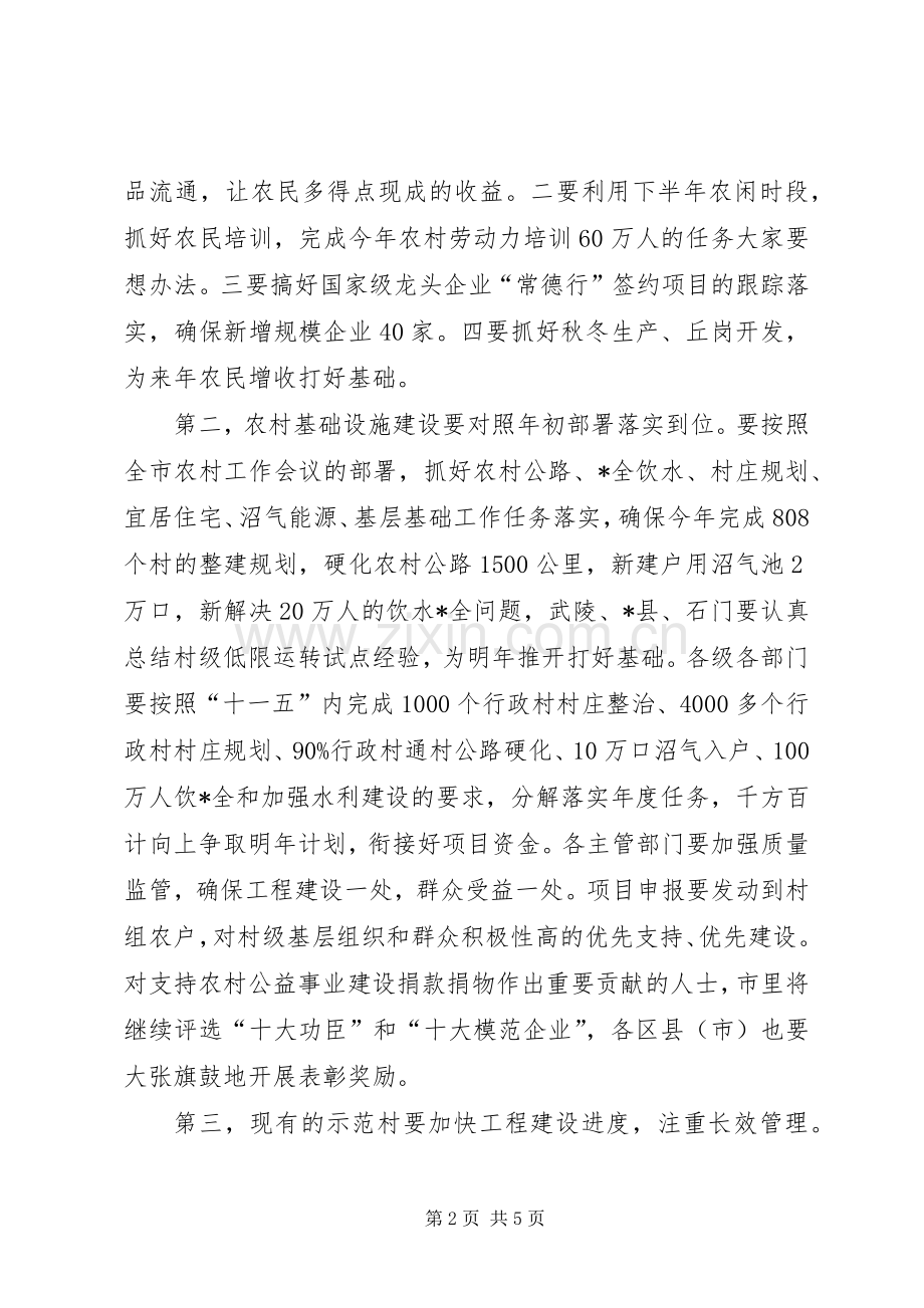 市新农村建设座谈会上的讲话.docx_第2页