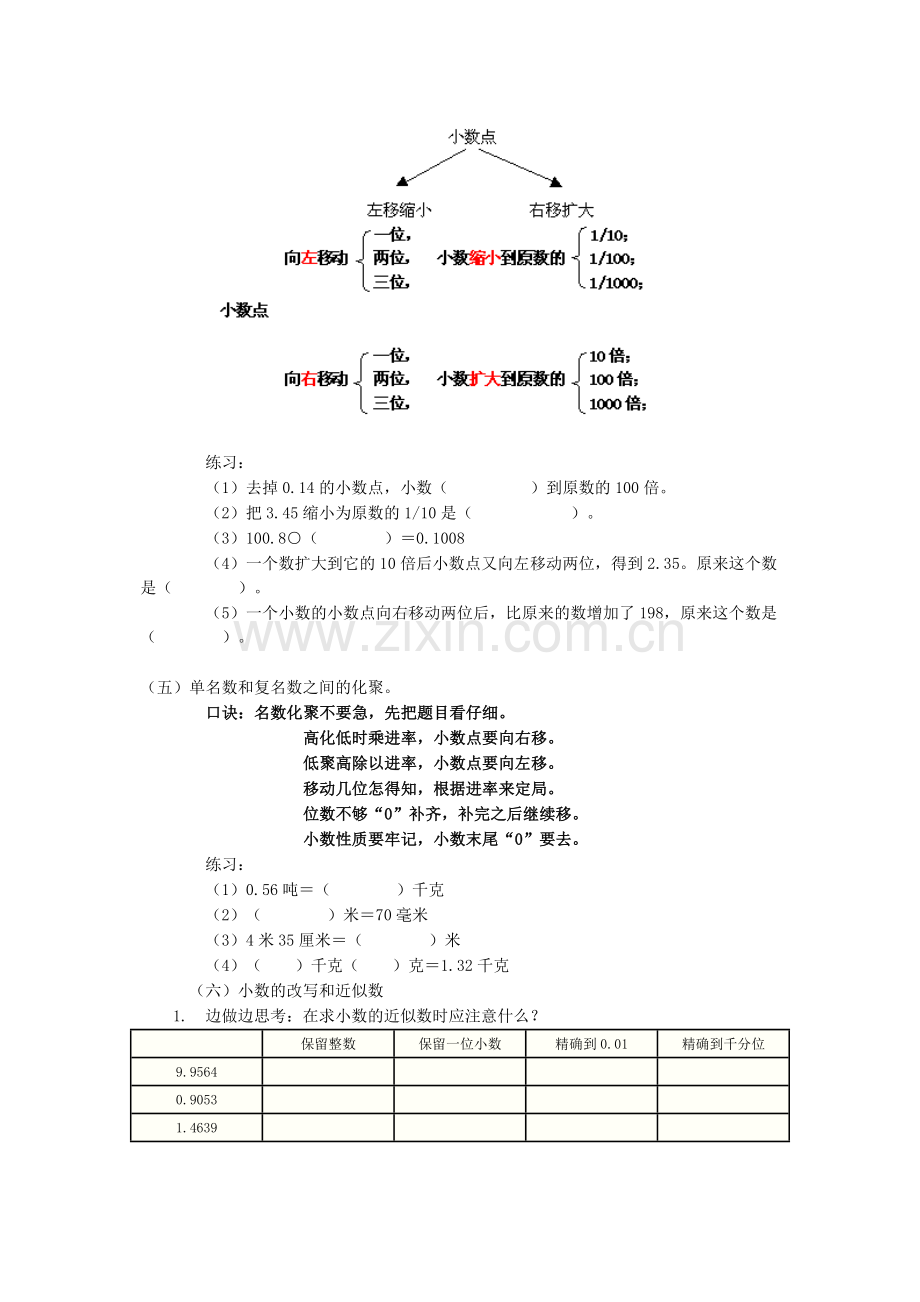 小学数学本小学四年级复习小数的意义和性质.doc_第3页