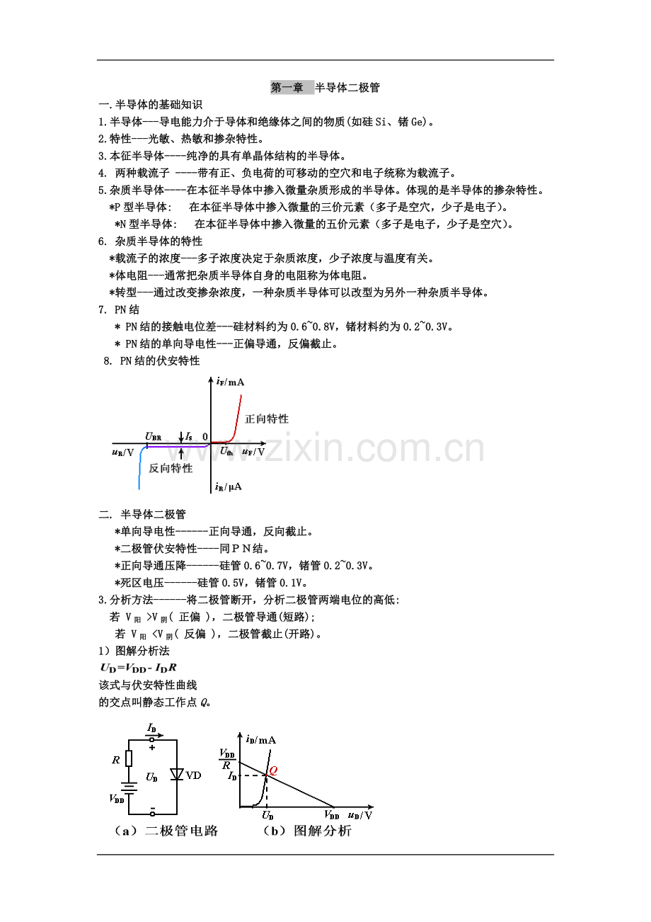 模电总结复习资料 模拟电子技术基础.doc_第1页