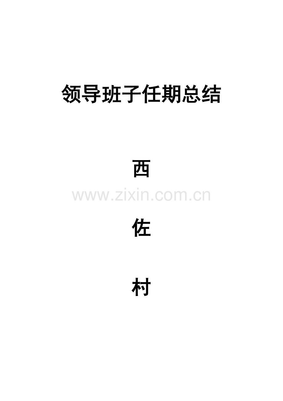 西佐班子任期总结.doc_第1页