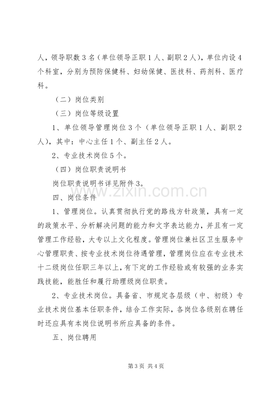 社区卫生服务中心岗位设置实施方案.docx_第3页