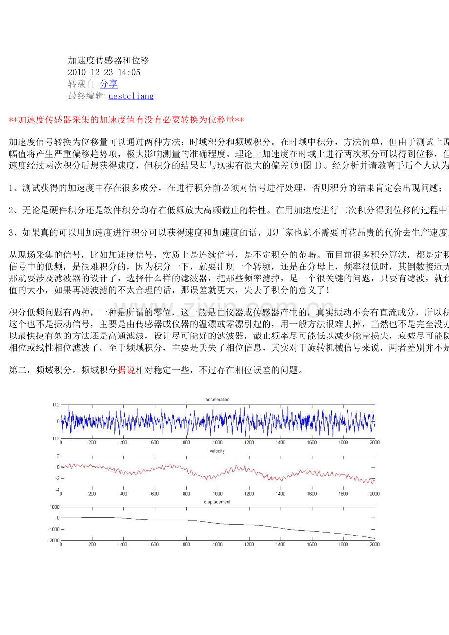 加速度传感器和位移.doc_第1页