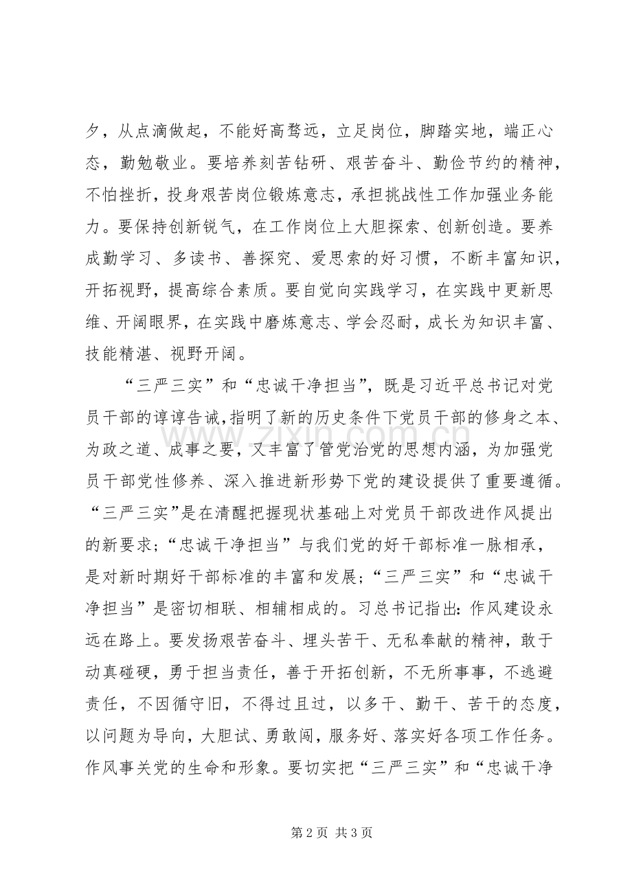 三严三实和忠诚干净担当的专题教育心得体会.docx_第2页