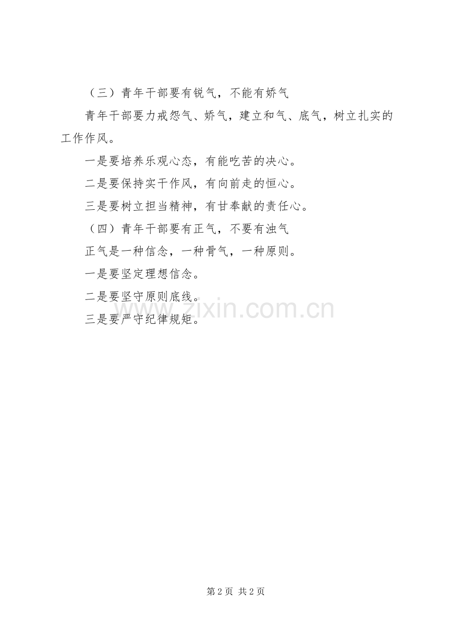 汇集：20XX年青年干部座谈会发言稿提纲汇集.docx_第2页