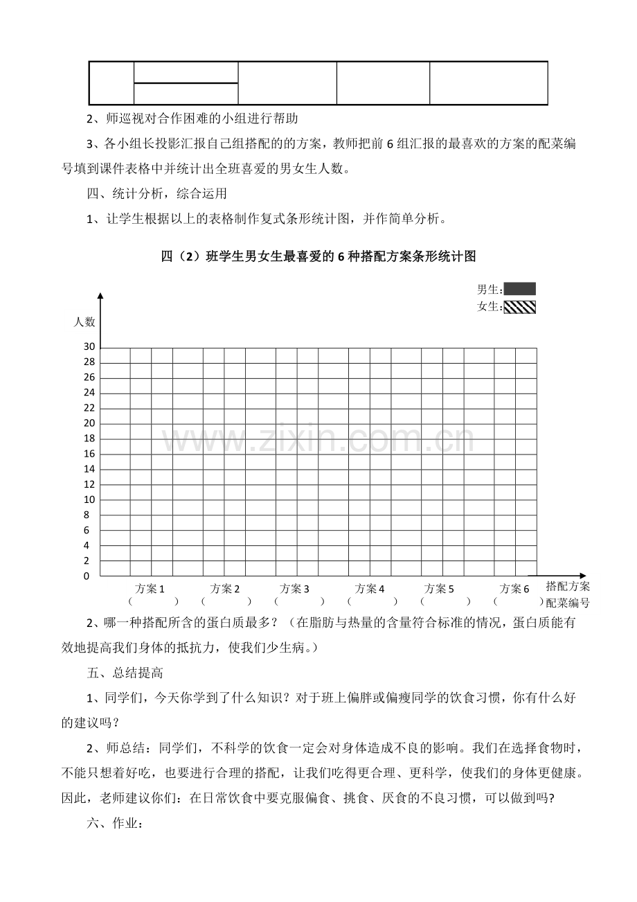 小学数学2011版本小学四年级《营养午餐》.docx_第3页