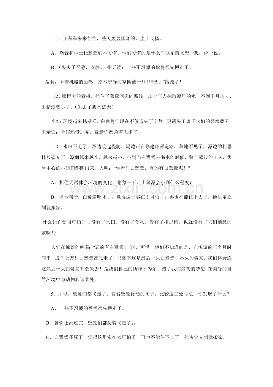 《最后一只白鹭鸶》教学设计.doc_第3页