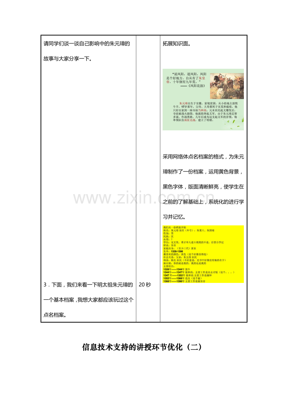 “信息技术支持的教学环节优化”课程作业模板(历史).doc_第3页