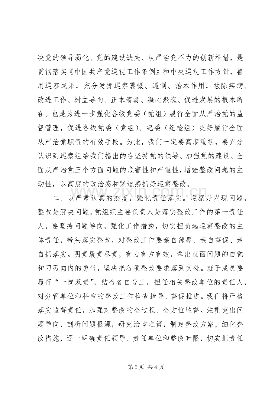 在XX年巡察工作反馈会上的表态发言.docx_第2页