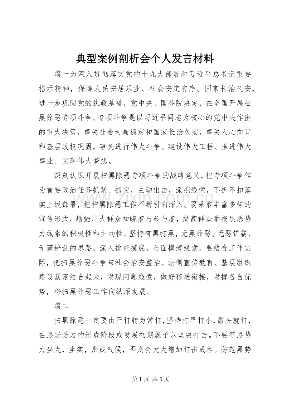 典型案例剖析会个人发言材料.docx_第1页