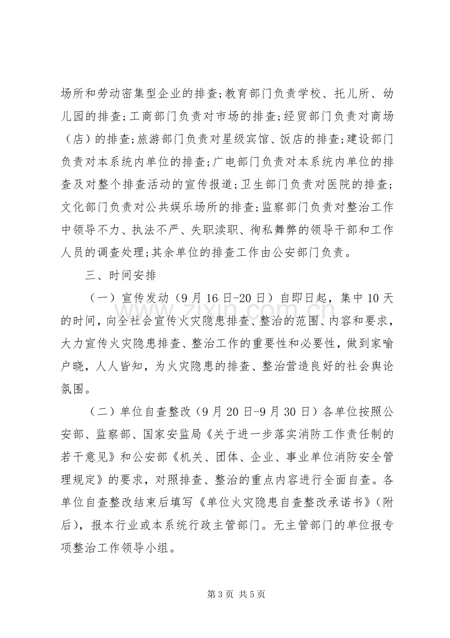 集中开展火灾隐患大排查大整改保安全工作实施方案 .docx_第3页