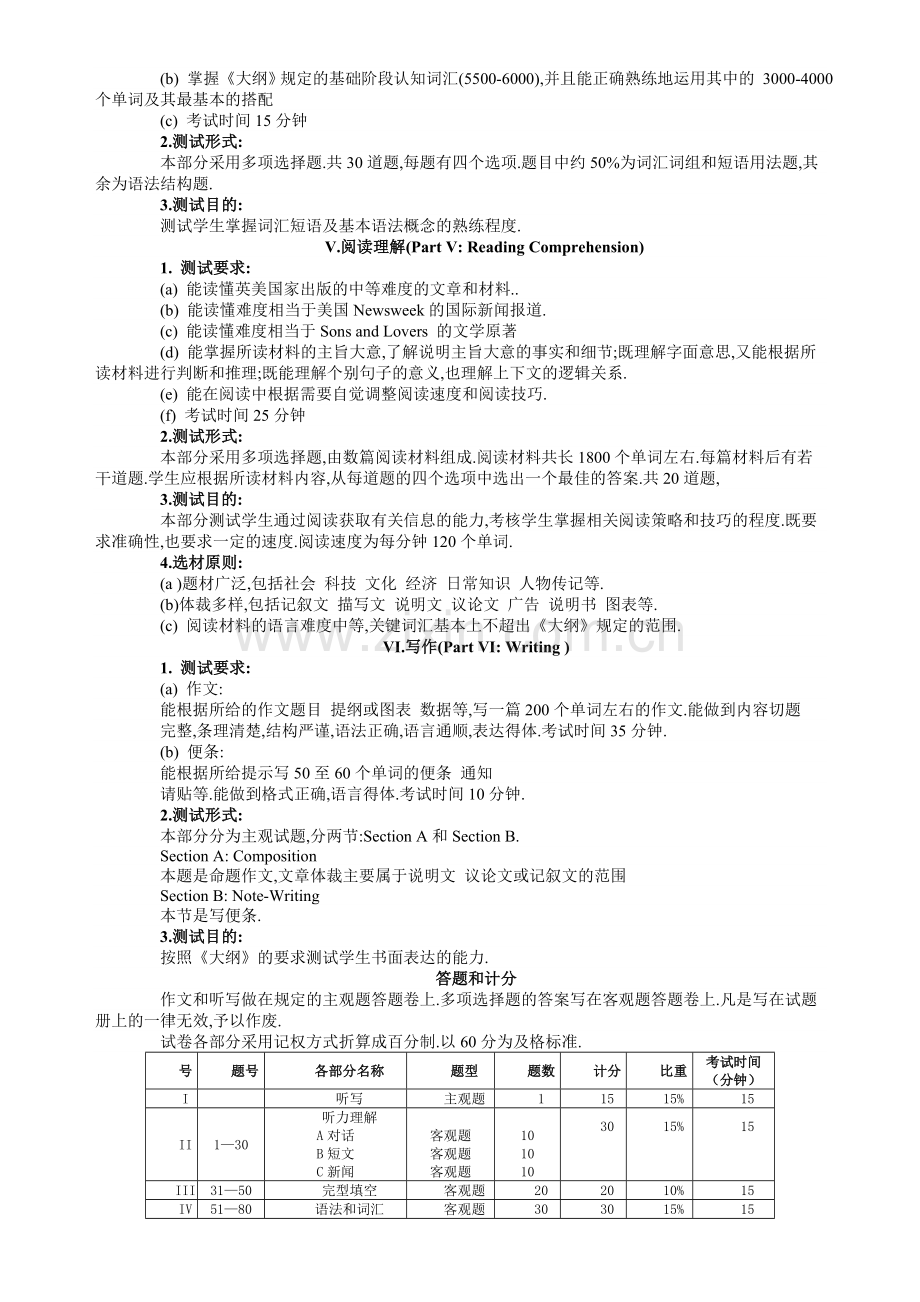 高校英语专业四级(TEM-4)考试内容介绍.doc_第2页