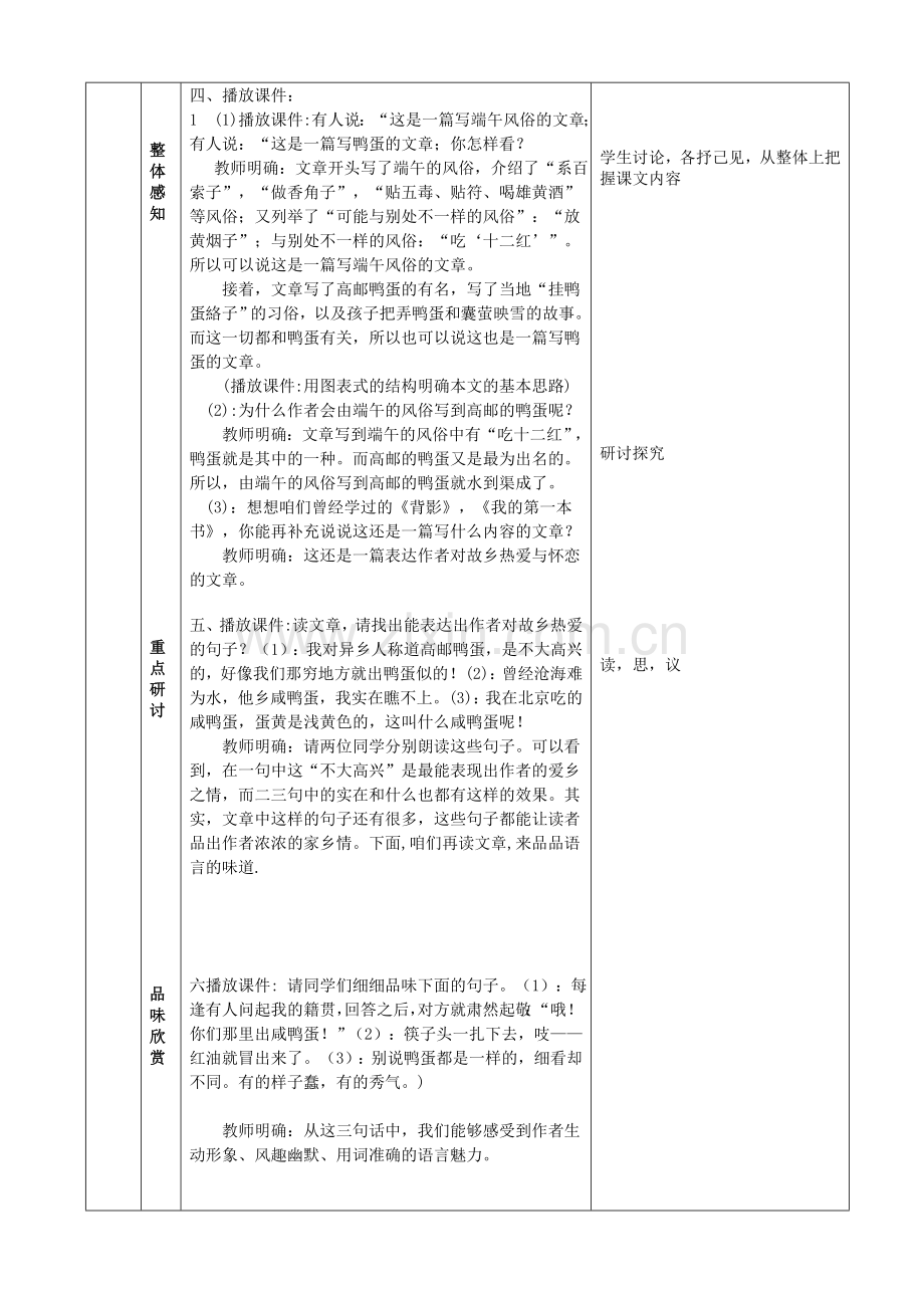 《端午的鸭蛋》表格式教案.doc_第2页