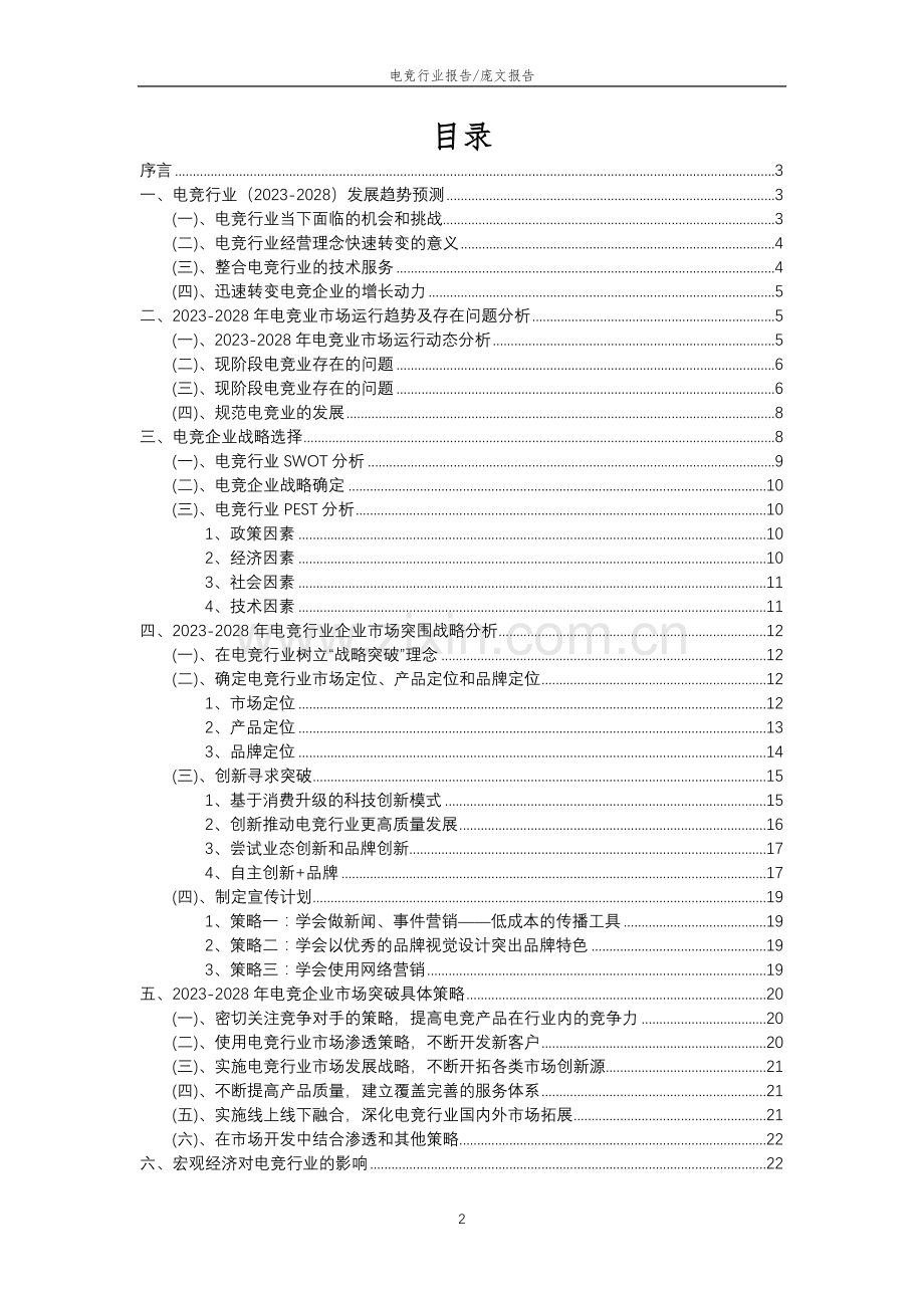 2023年电竞行业分析报告及未来五至十年行业发展报告.doc_第2页