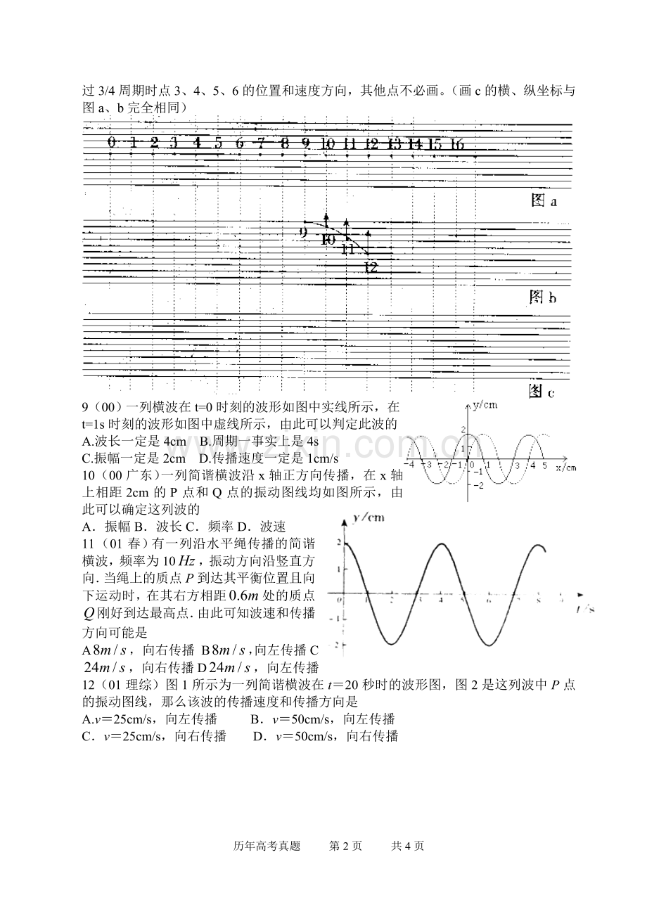 机械波历年高考试题.doc_第2页