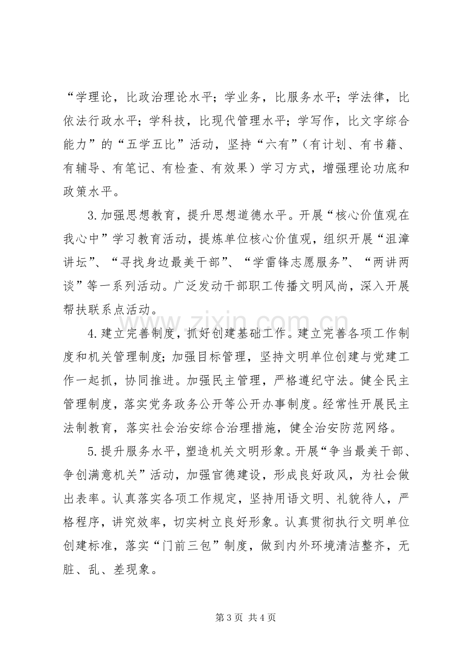 机关工委文明单位创建工作实施方案.docx_第3页