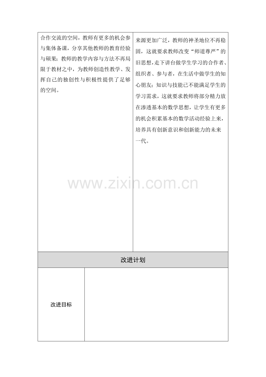 第二阶段【作业表单】教师个人教学问题年度改进计划表单(1).doc_第2页