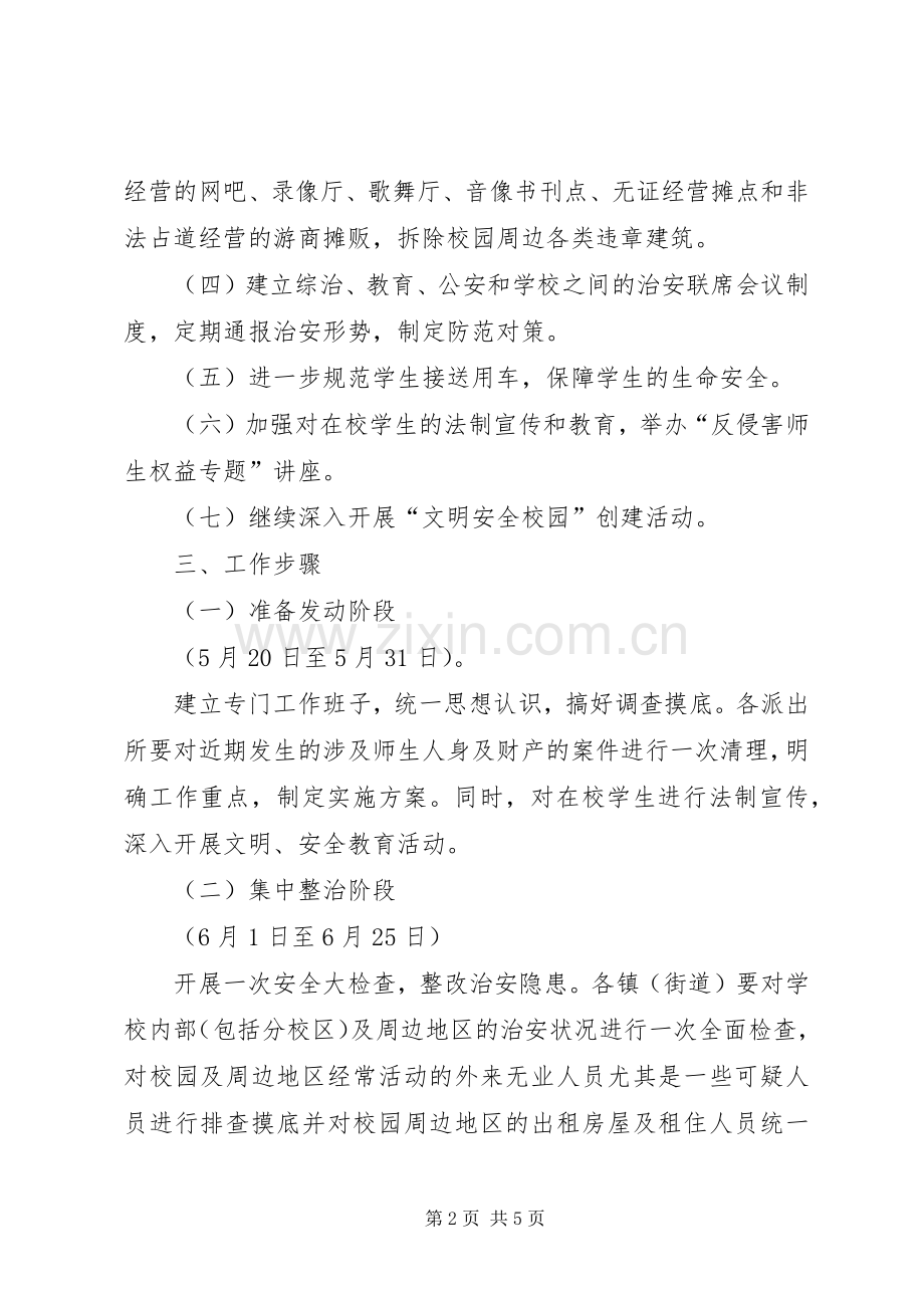 市校园及周边地区治安秩序专项整治工作实施方案 .docx_第2页