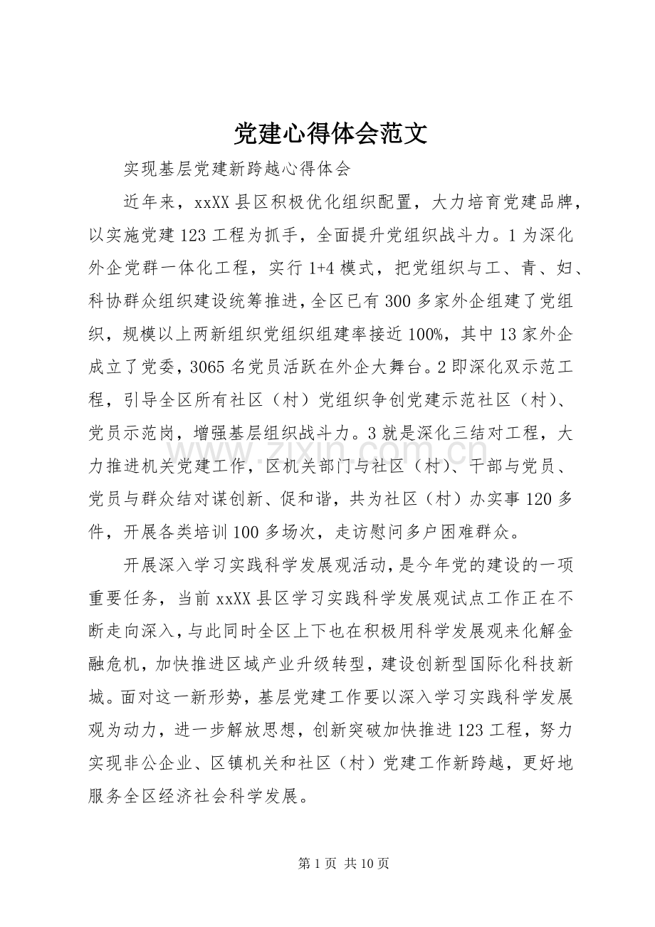 党建心得体会范文.docx_第1页