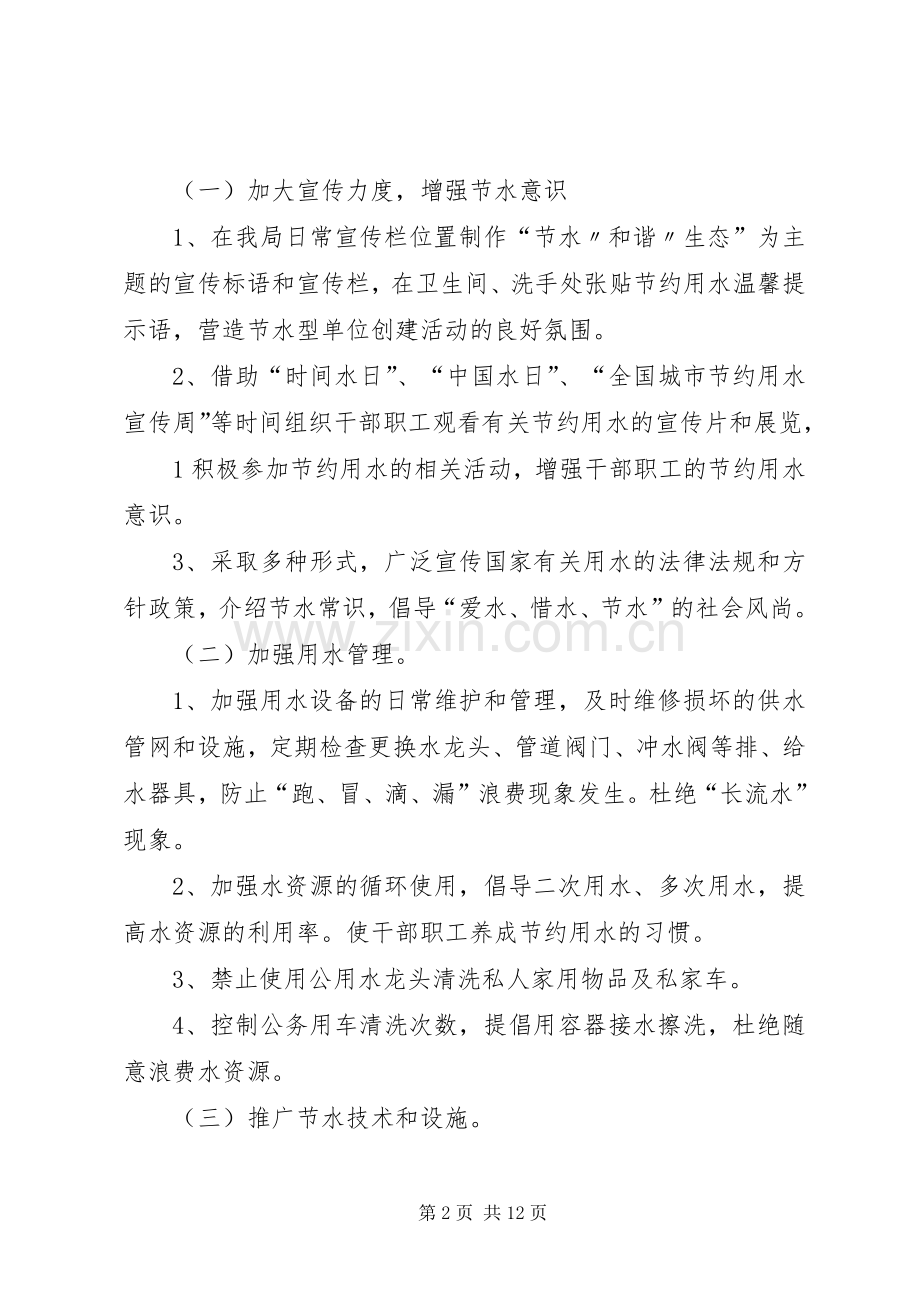 节水型单位建设工作实施方案.docx_第2页