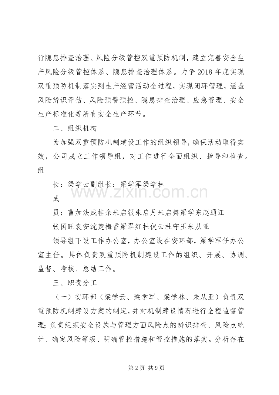 构建安全风险分级管控和隐患排查治理双重预防机制方案5篇 .docx_第2页