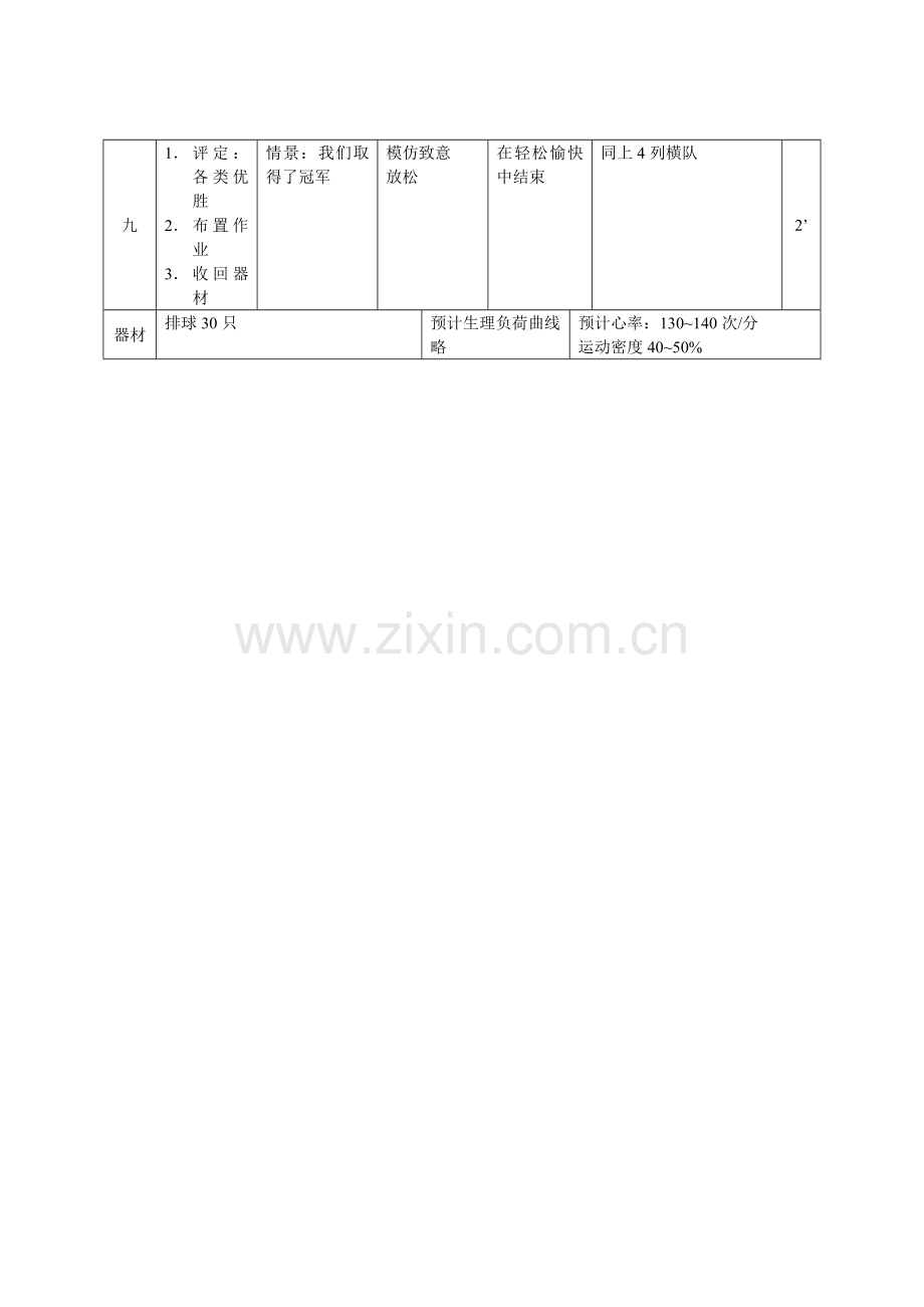 初中一年级体育课教学设计.doc_第3页