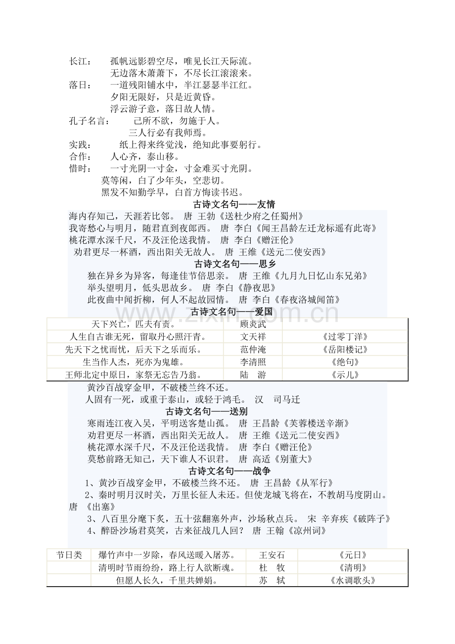 小学古诗词名句分类选萃.doc_第1页