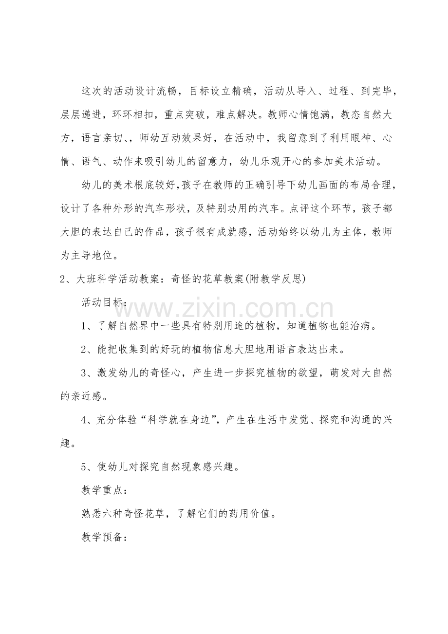 大班语言奇特的汽车教案反思.doc_第3页